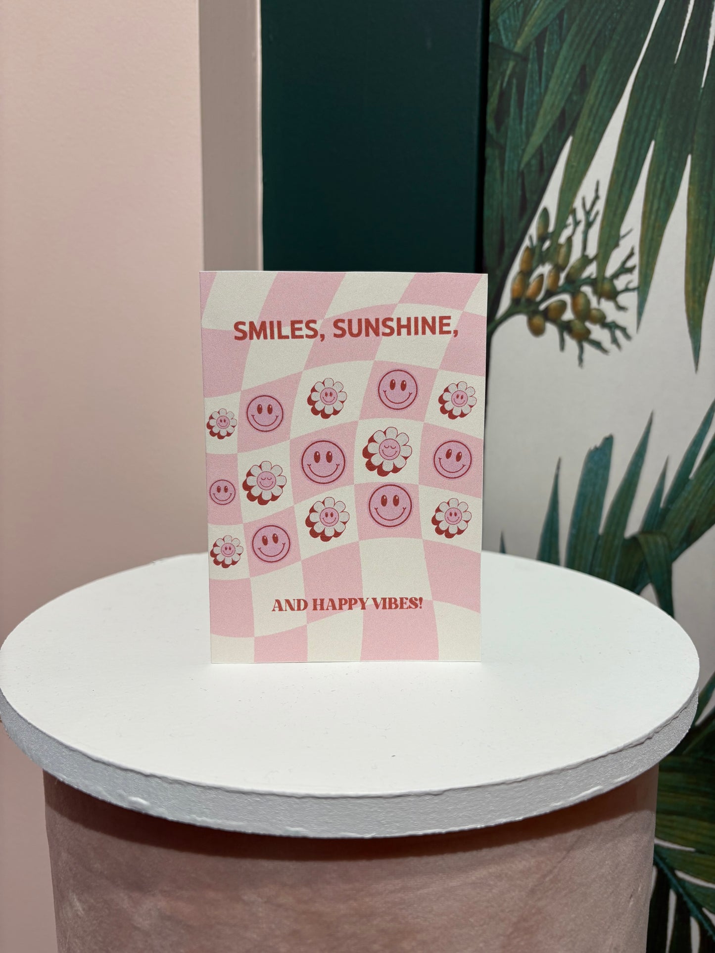 Smiley Face & Daisy Birthday Card