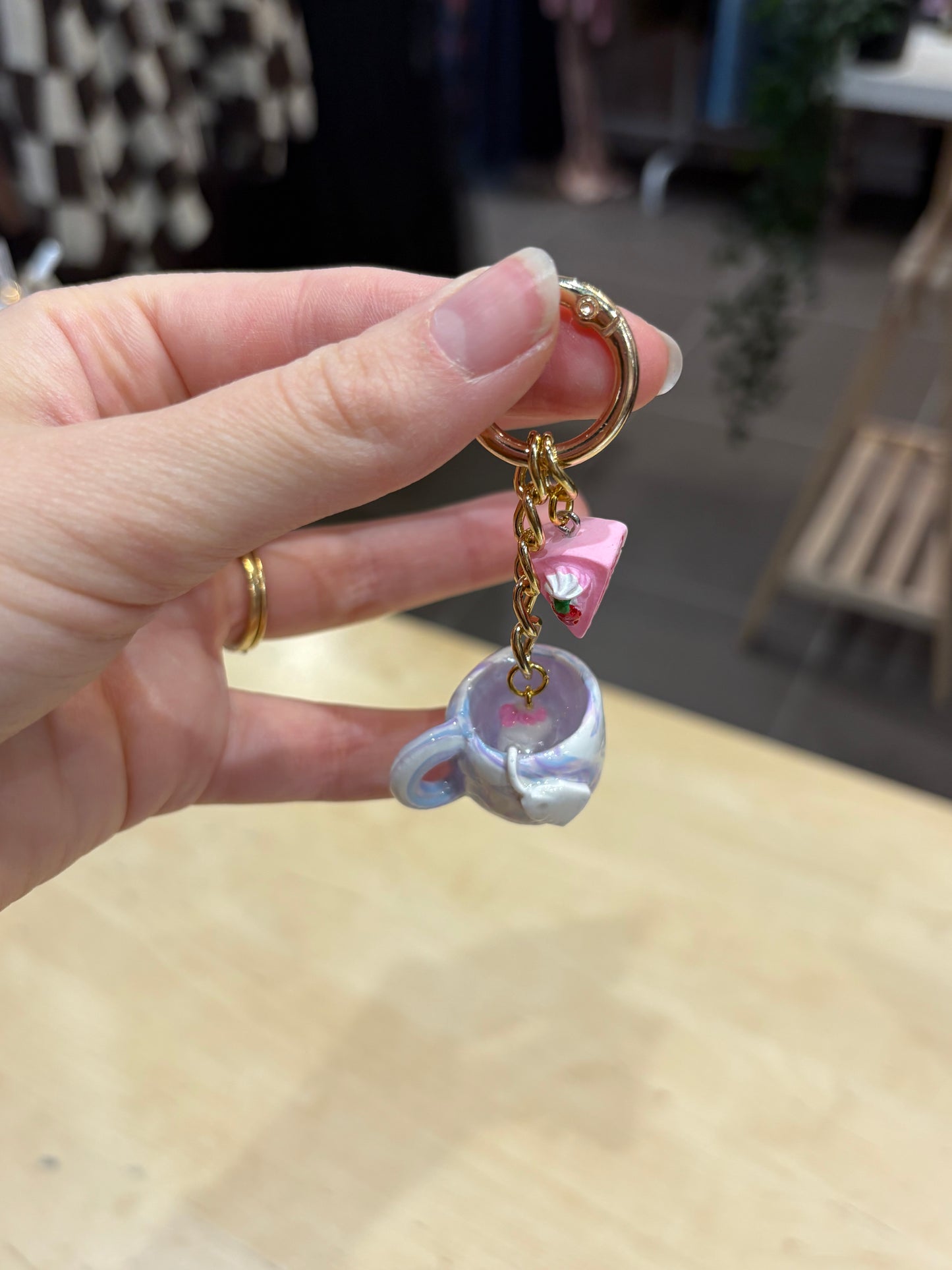 Tiny Tea Time Keychain ☕