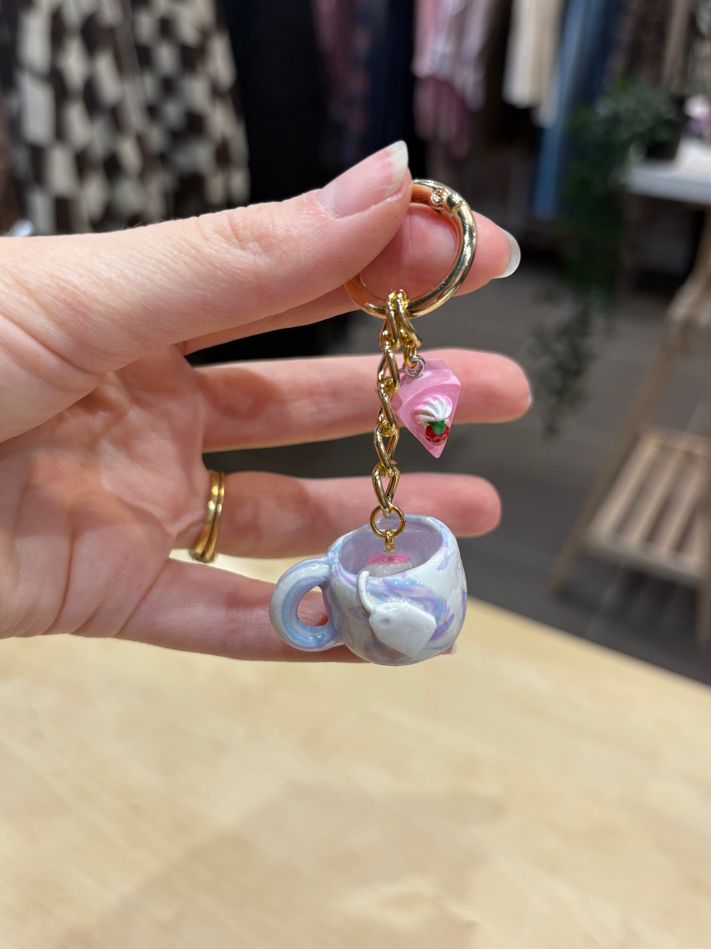 Tiny Tea Time Keychain ☕