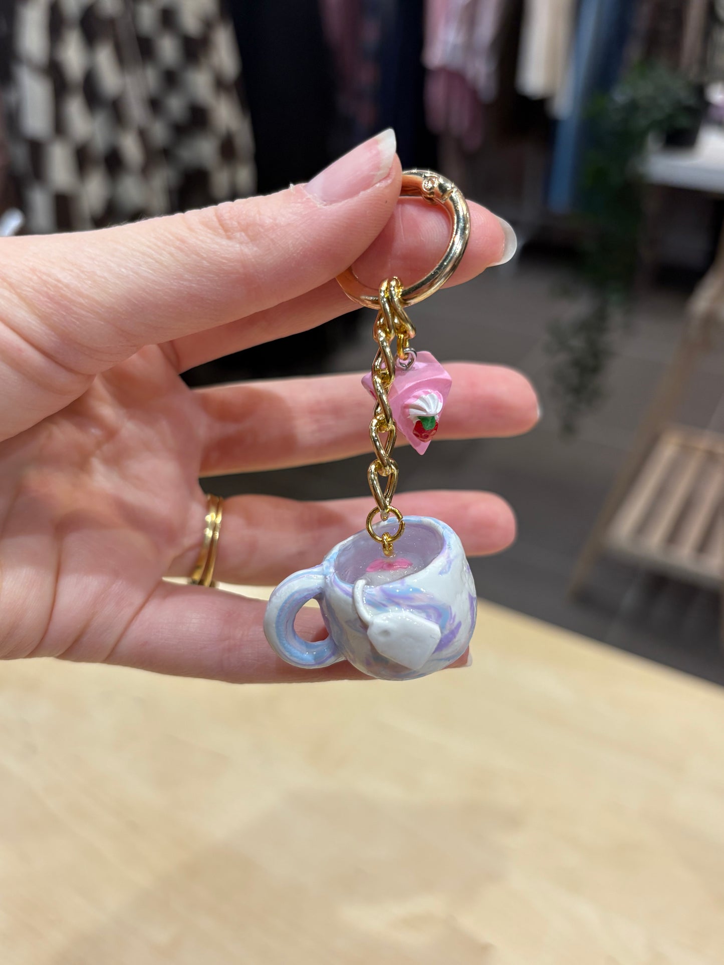 Tiny Tea Time Keychain ☕