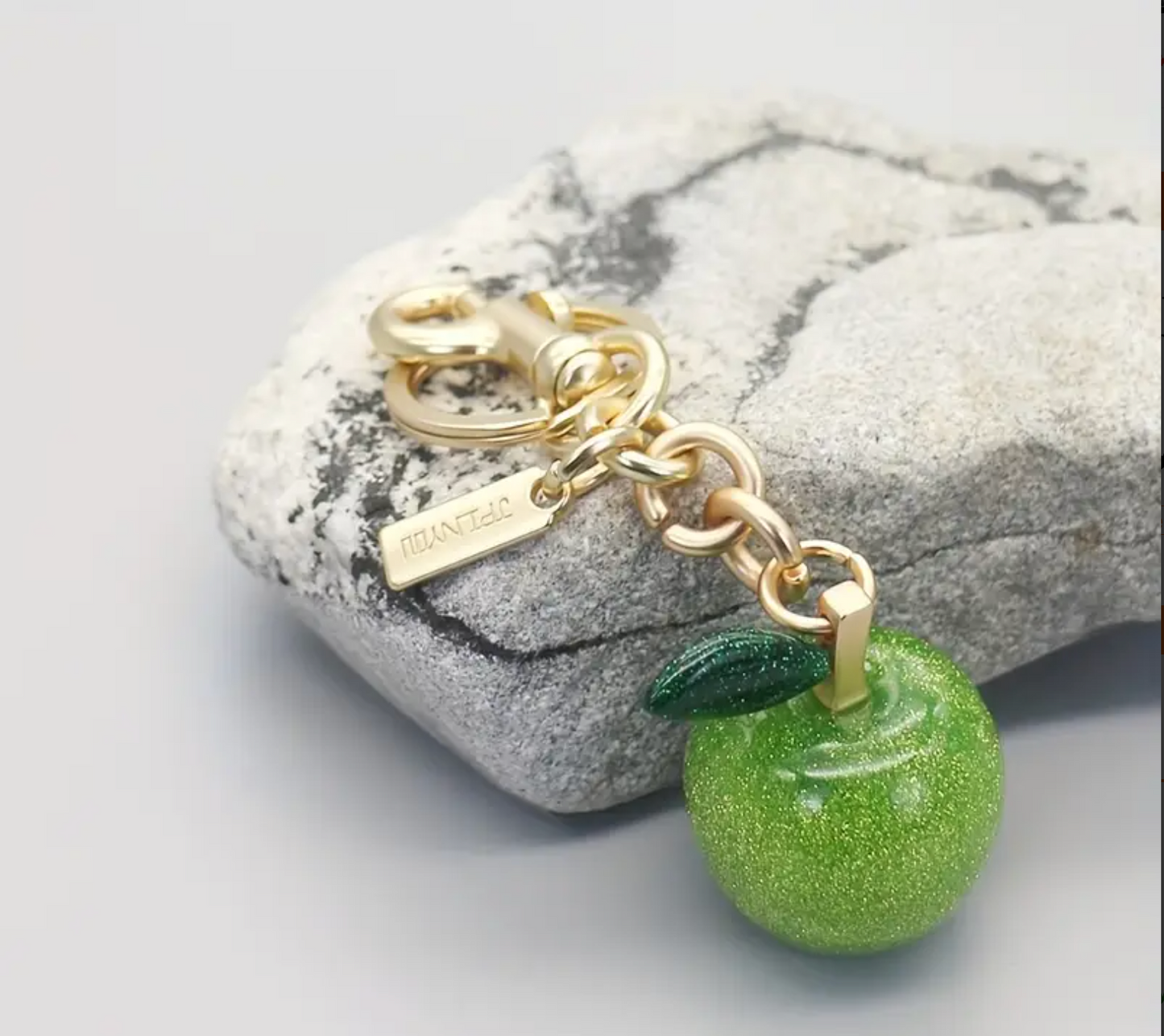 The Luxe Apple Keychain