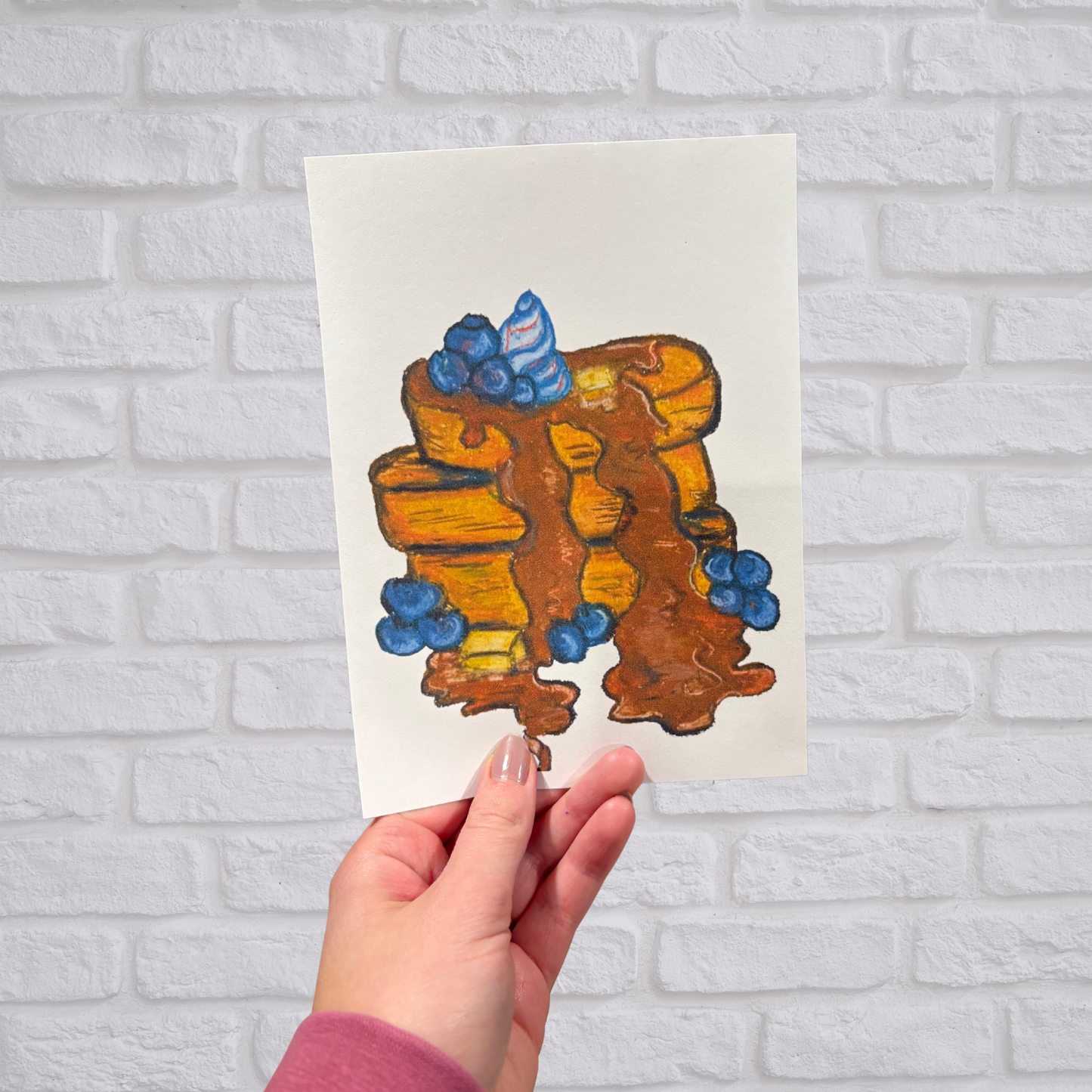 The Unbothered Breakfast Stack Wall Print