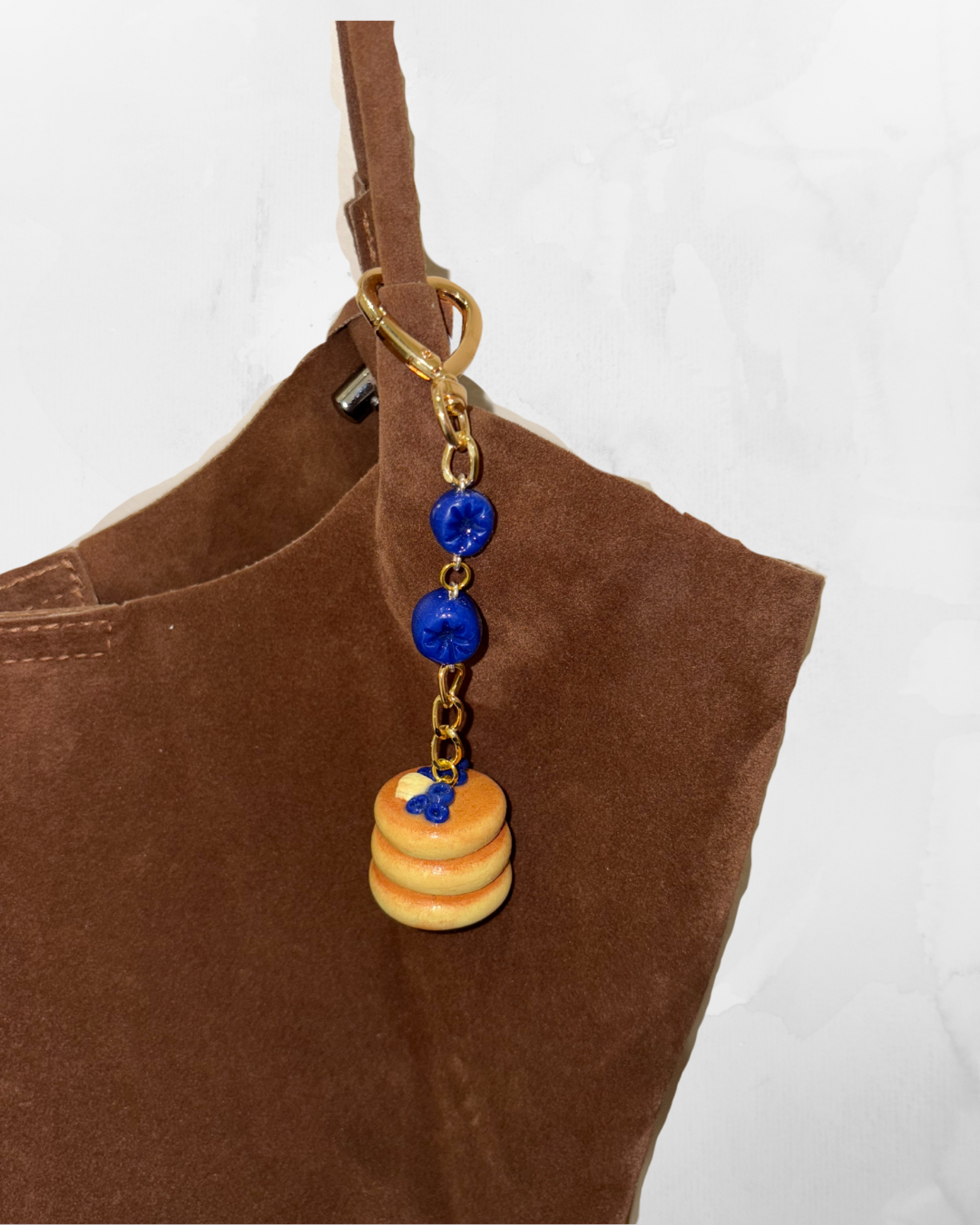 Double Stack Blueberry Pancake Keychain