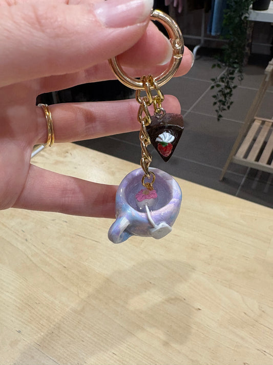 Tiny Tea Time Keychain ☕
