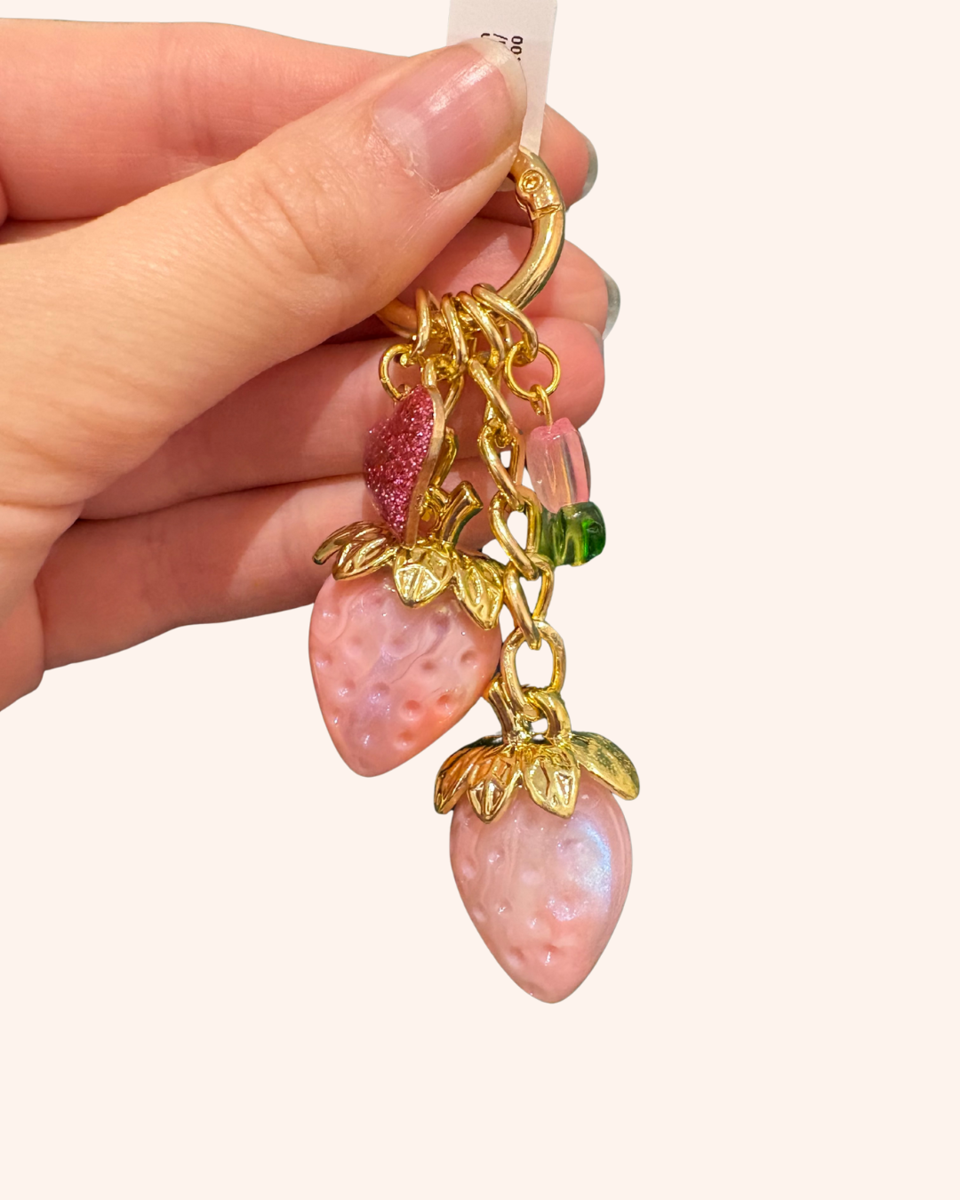 Iridescent Strawberry Keychains