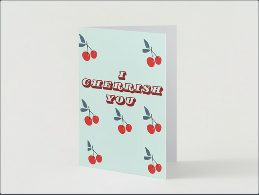 I Cherish You Cherry Card