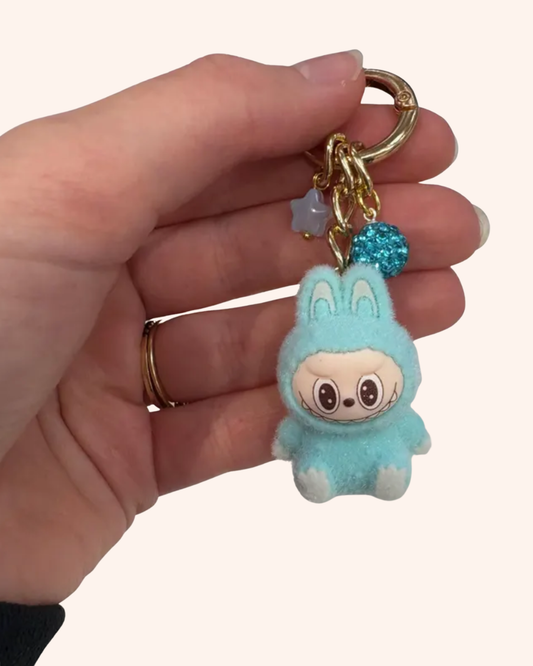 Cartoon Rabbit Sitting Themed Purse  Keychain